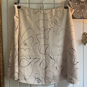 Princess Polly satin abstract pattern skirt